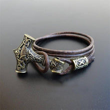 Load image into Gallery viewer, Vikings Thor's Hammer Bracelet