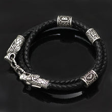 Load image into Gallery viewer, Nordic Viking leather bracelet