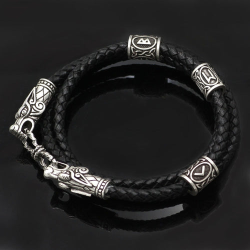 Nordic Viking leather bracelet