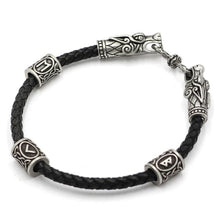 Load image into Gallery viewer, Nordic Viking leather bracelet