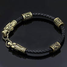 Load image into Gallery viewer, Nordic Viking leather bracelet