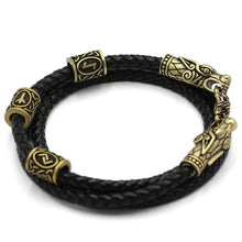 Load image into Gallery viewer, Nordic Viking leather bracelet